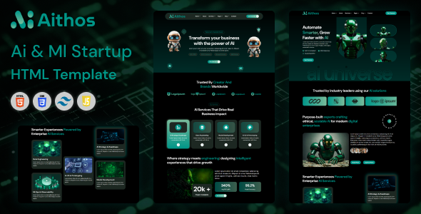 Aithos – AI & Machine Learning Startup HTML Template