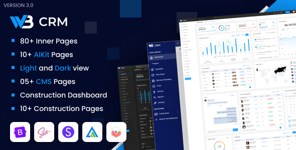 W3CRM - Bootstrap Admin Dashboard Template
