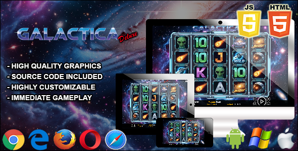 Galactica Deluxe - HTML5 Slot Machine