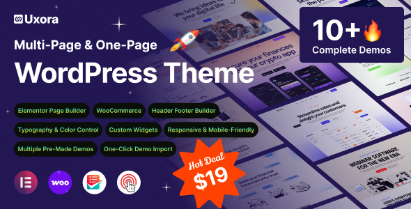 Uxora - Software, SaaS & Startup WordPress Theme