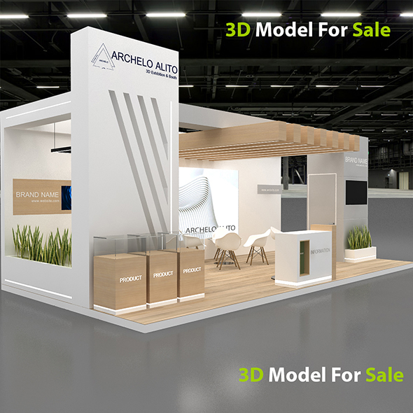 Modern Exhibition Booth 3d Model