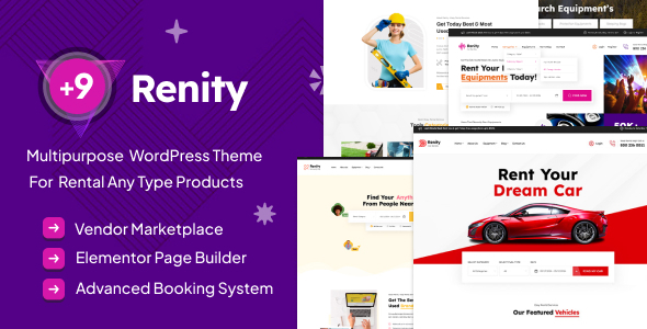 Renity - Multipurpose Rental WordPress Theme