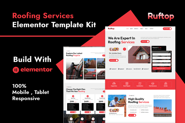 Ruftop - Roofing Services Elementor Template Kit