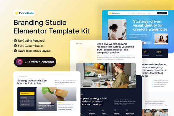 MaknaStudio - Branding Studio Elementor Pro Template Kit