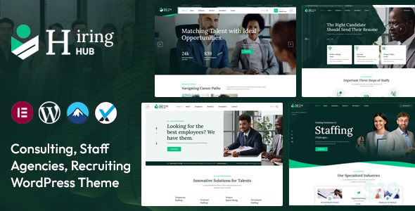 Hiring Hub - Staffing Agencies WordPress Theme