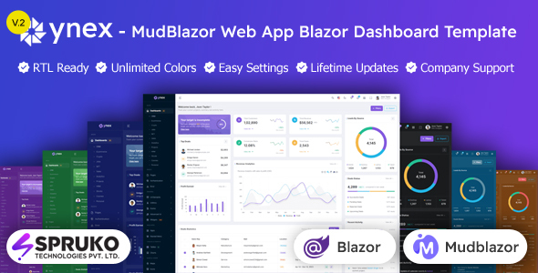 Ynex - MudBlazor Web App Blazor Dashboard Template