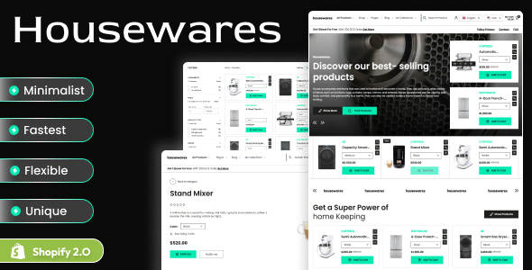 Housewares - Kitchen Appliances Shopify 2.0 Design Template