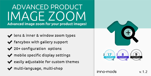 Advanced Product Image Zoom for Prestashop