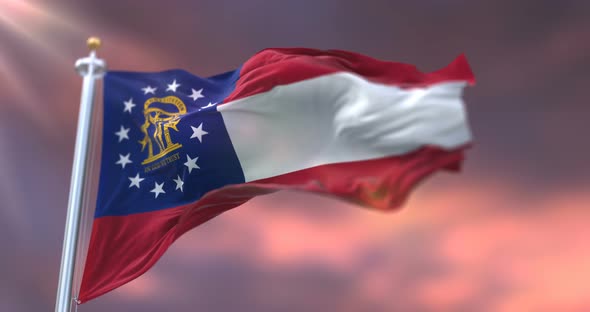 Flag of American State of Georgia