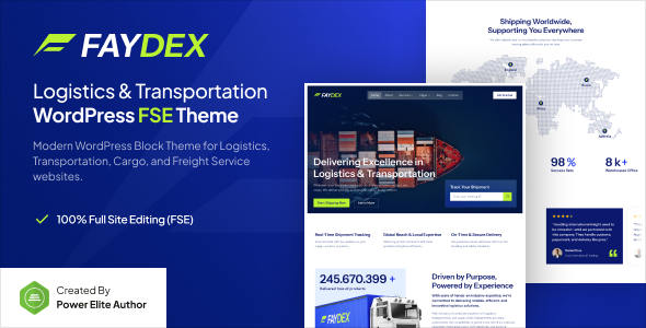 Faydex – Logistics and Transportation Gutenverse FSE WordPress Theme