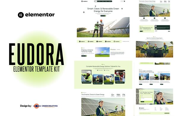 Eudora - Solar & Green Renewable Energy Solutions Elementor Template Kit