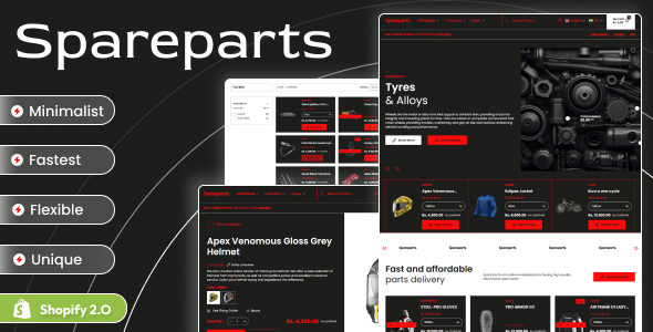 Spareparts - Auto Parts & Car Accessories Shopify 2.0 Theme