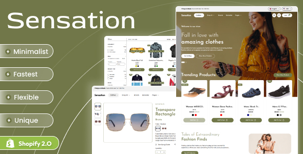 Sensation - Fashion Store eCommerce Shopify 2.0 Theme