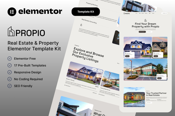 Propio – Real Estate & Property Elementor Template Kit