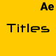 Motion Titles - VideoHive Item for Sale