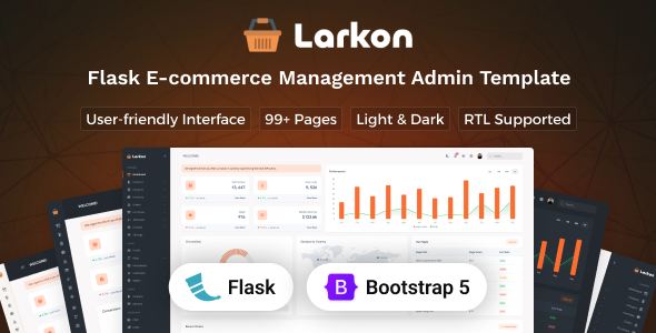 Larkon - Flask Ecommerce Management Admin & Dashboard Template