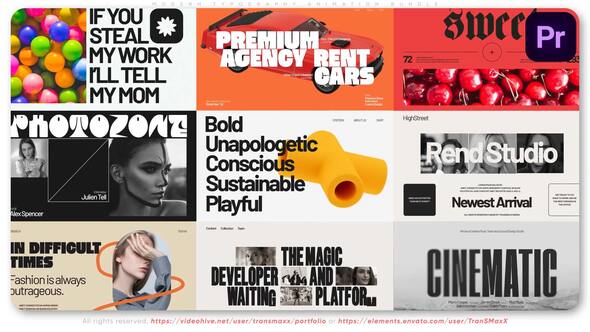 Modern Typography Animation Bundle for Adobe Premiere Pro