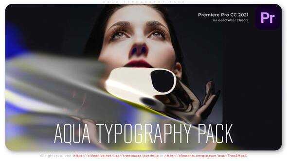 The AQUA - Adobe Premiere Pro Typography Pack