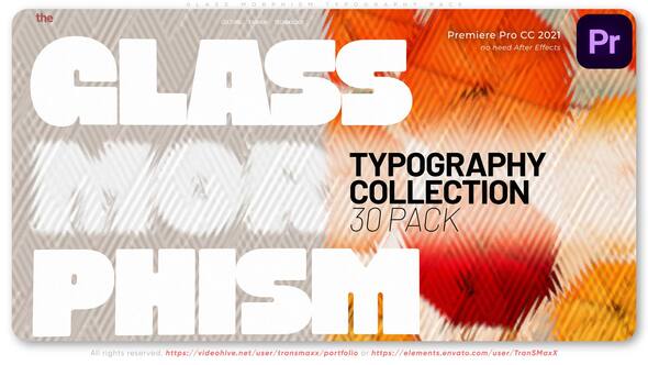 Glass Morphism - Adobe Premiere Pro Typography Pack