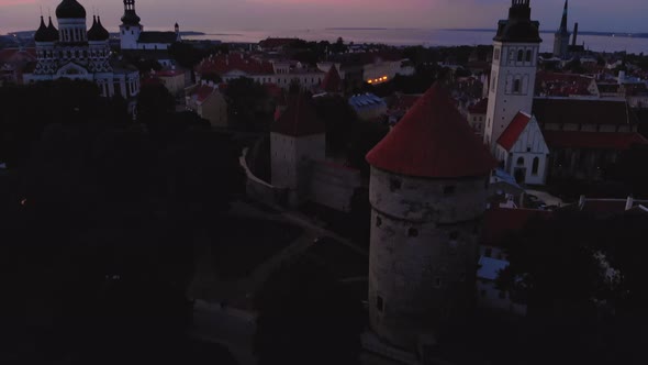 Tallinn Aerial View Over the Old Town