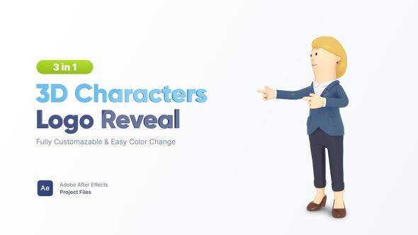 3D Character Logo Reveal