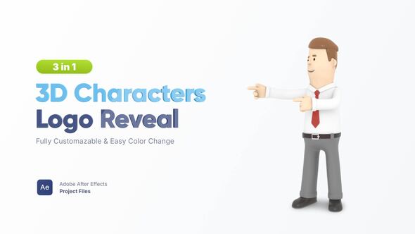3D Male Character Logo Animations
