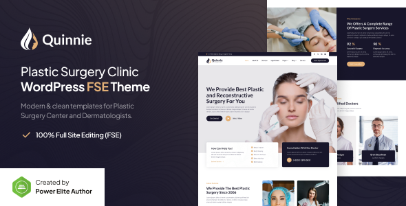 Quinnie – Plastic Surgery Clinic Gutenvese FSE WordPress Theme