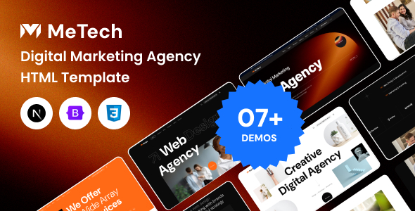 Metech - Digital Marketing Agency React NextJs Template
