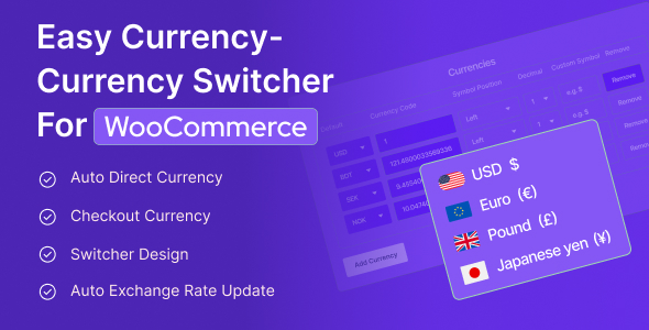 Easy Currency Switcher – WooCommerce Multi-Currency Plugin