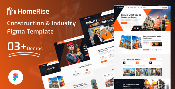 HomeRise _ Construction & Industry Figma Template