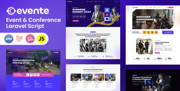 Evente - Conference and Event Management Laravel Script
