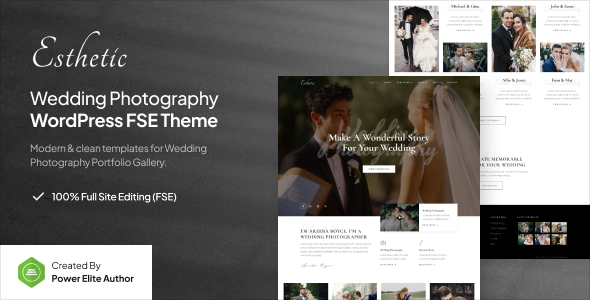 Esthetic - Wedding Photography Gutenverse FSE WordPress Theme