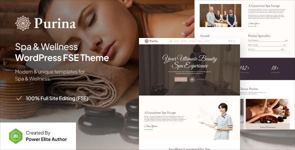 Purina – Spa & Wellness Gutenverse FSE WordPress Theme