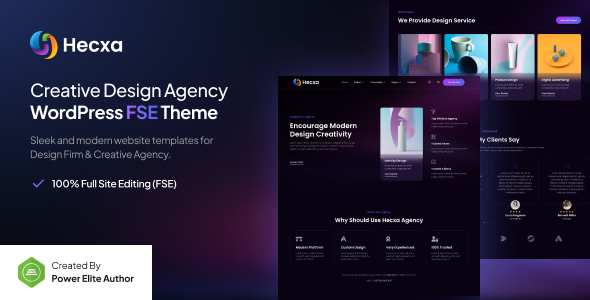 Hecxa – Creative Design Agency Gutenverse FSE WordPress Theme