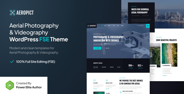 Aeropict – Drone Aerial Photography & Videography Gutenverse FSE WordPress Theme