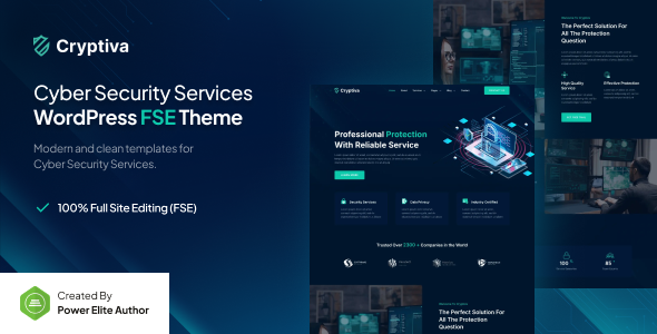 Cryptiva - Cyber Security Services Gutenverse FSE WordPress Theme