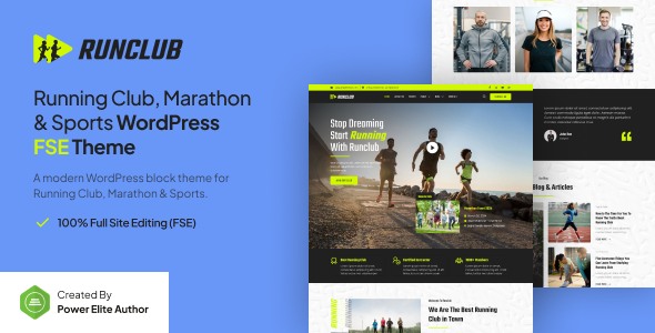 Runclub – Running Club, Marathon & Sports Gutenverse FSE WordPress Theme