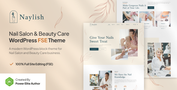 Naylish – Nail Salon & Beauty Care Gutenverse FSE WordPress Theme