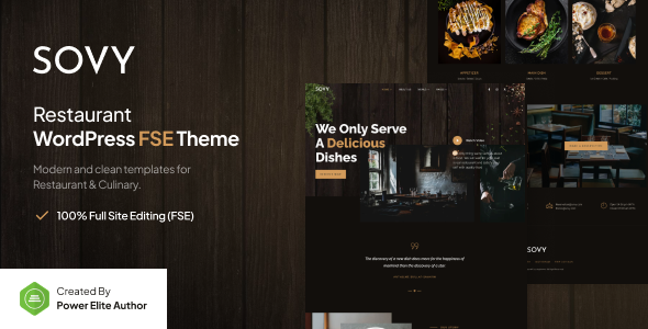 Sovy – Restaurant Gutenverse FSE WordPress Theme