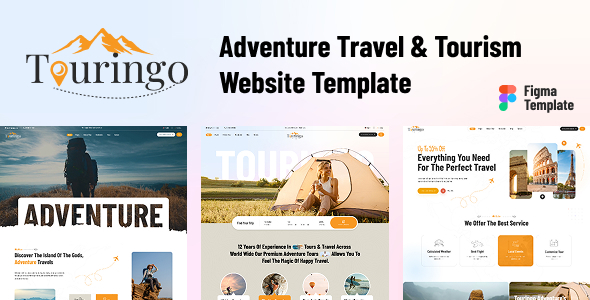 Touringo – Adventure Travel & Tourism Website Figma Template