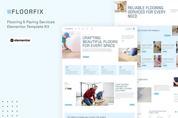 Floorfix - Paving & Flooring Services Elementor Pro Template Kit