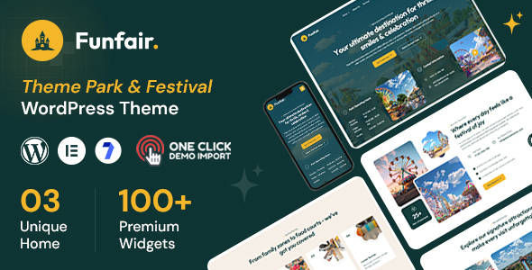 Funfair - Water & Amusement Park WordPress Theme