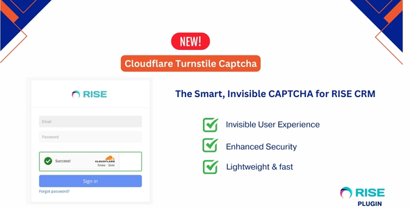 Cloudflare Turnstile CAPTCHA Plugin for Rise CRM