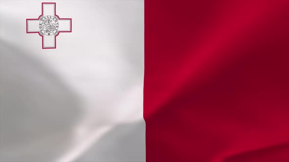 Malta Waving Flag Animation 4K Moving Wallpaper Background