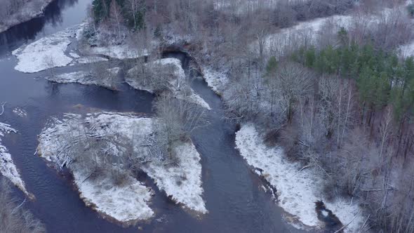 Aerial View of River