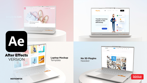Website Presentation | White Laptop Mockup