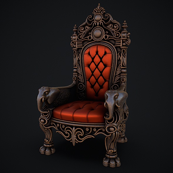 Fantasy Throne 11 Game Ready 3d Model