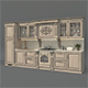 Classic European style Kitchen Cabinet 24 - 3DOcean Item for Sale