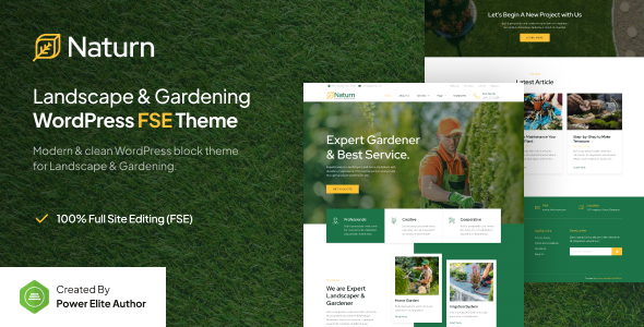 Naturn – Landscape & Gardening Gutenverse FSE WordPress Theme