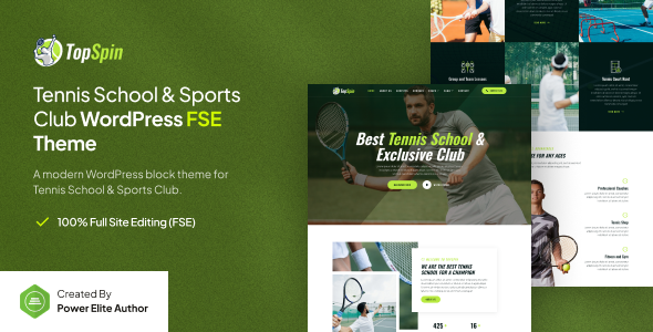 TopSpin – Tennis School & Sports Club Gutenverse FSE WordPress Theme
